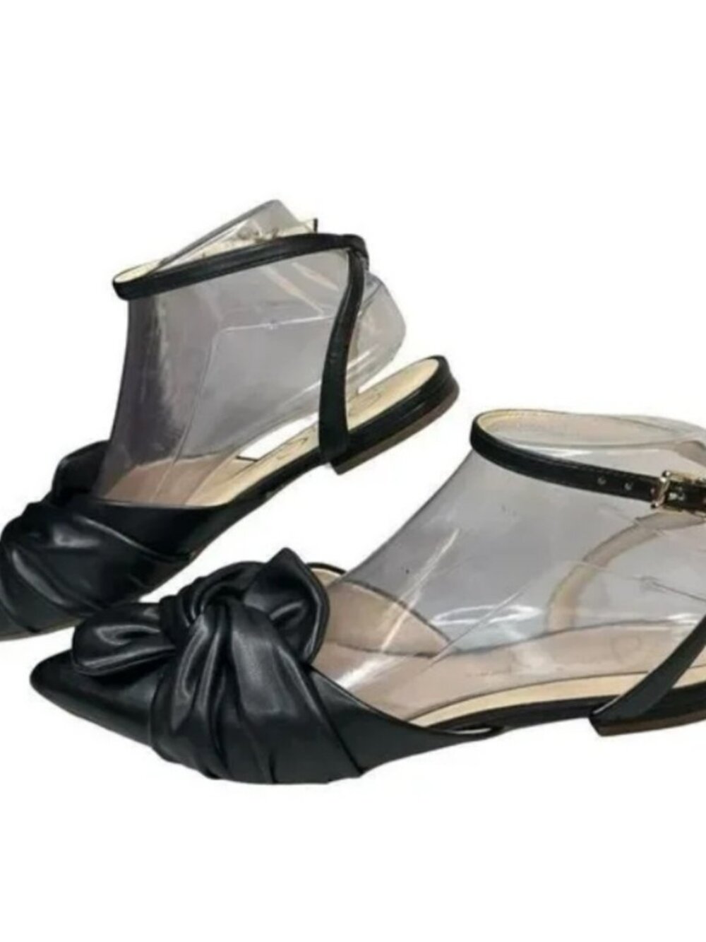 NEW! JESSICA SIMPSON Carmie BLACK BOW ANKLE SANDAL - Picture 2 of 6